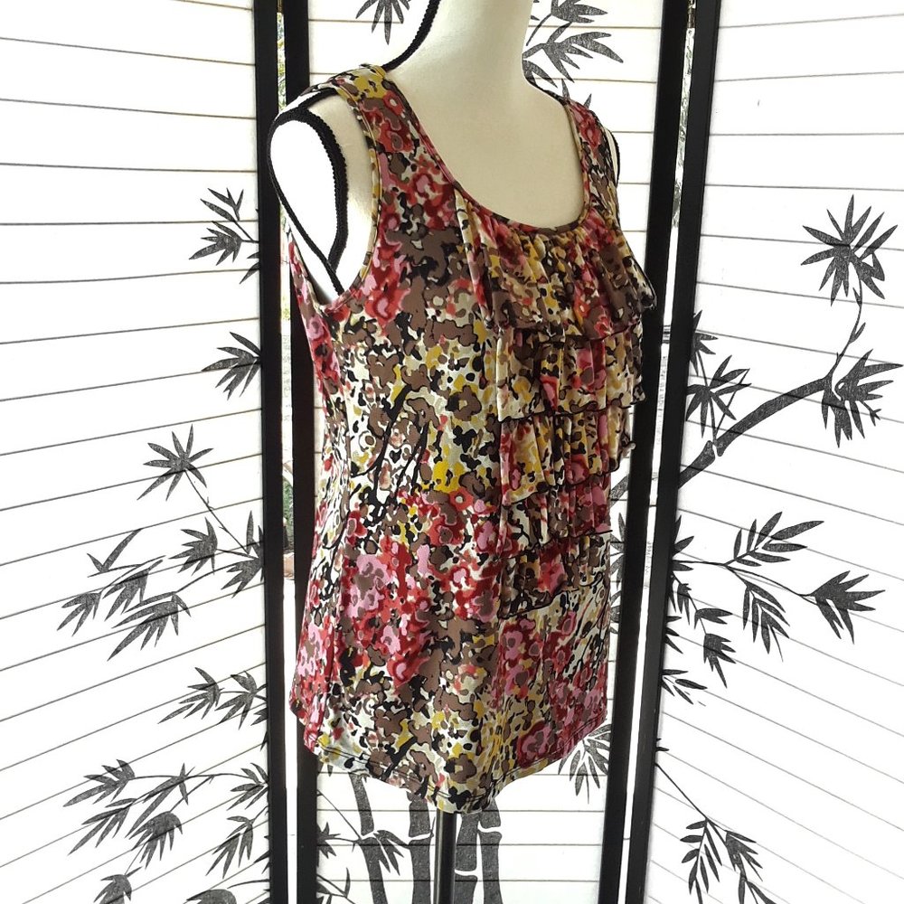 ❤️ Style & Co Tiered Ruffled Bib Tank Top 2/$15